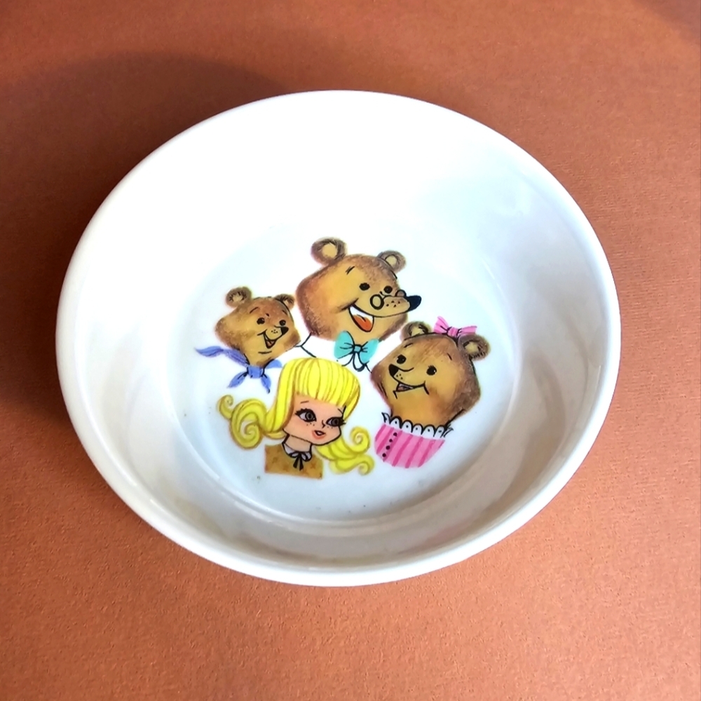 Oneida Melamine Goldilocks and The Three Bears Vintage Children's Cereal Bowl